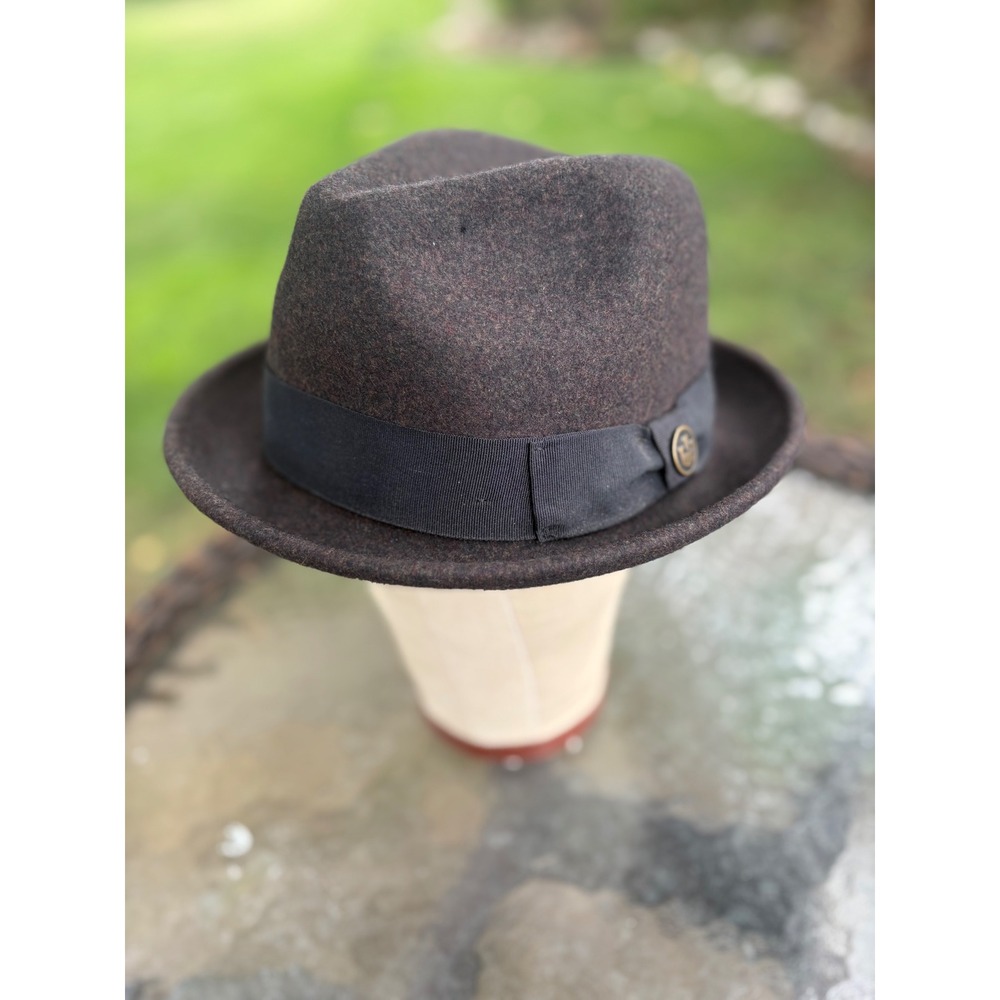 Goorin Bros Fedora Hat Mens Large Brown 100% Wool 100-5799